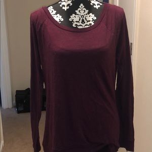 MUST GO: PINK Maroon Long Sleeve Tee
